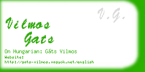 vilmos gats business card