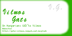 vilmos gats business card